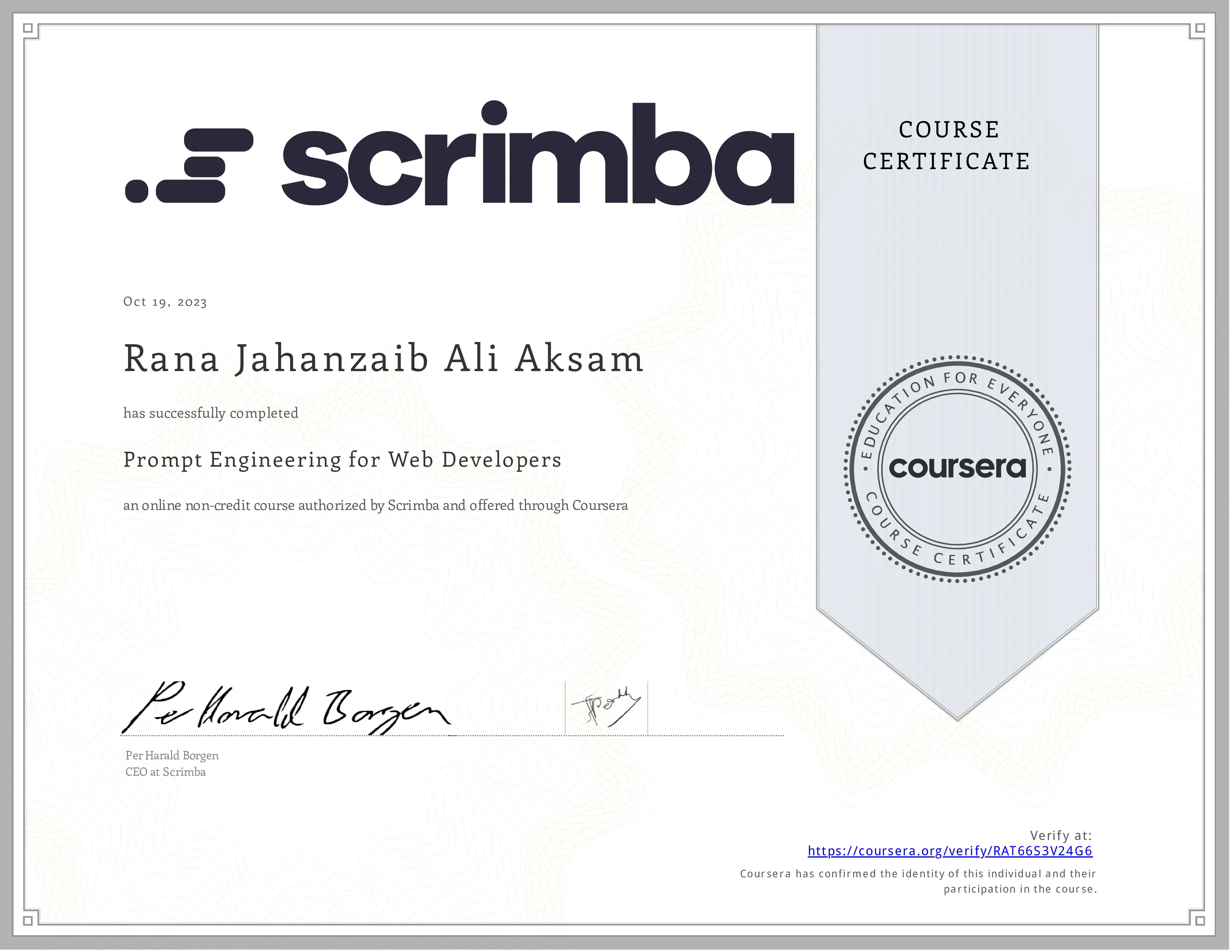 RAT66S3V24G6 Certificate